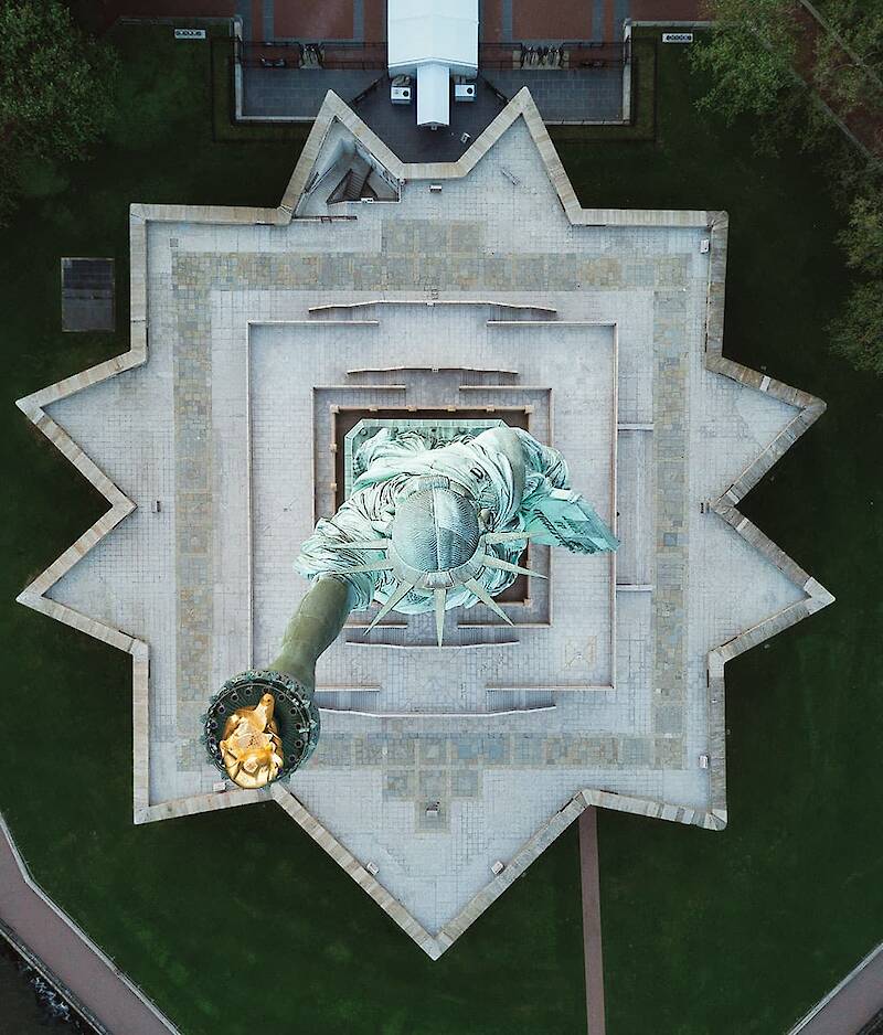New York City from directly overhead