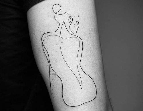 These Eye-Catching Tattoos Are Drawn Using One Continuous Line