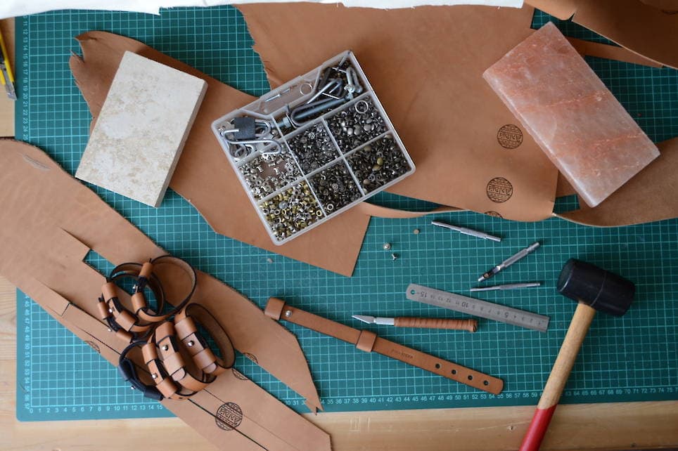 handcrafted leather goods