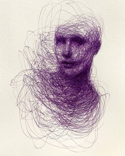 Adam Riches Ballpoint Pen Drawings