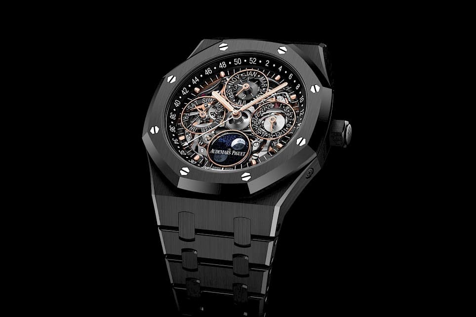 Audemars Piguet Royal Oak Perpetual Calendar Openworked In Black Ceramic