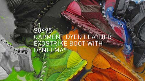 Stone Island Garment Dyed Leather Exostrike Boot with Dyneema