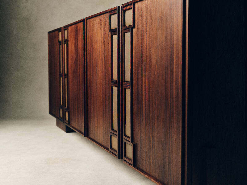 These Case-Piece Furnishings are Cleverly Embellished in Ceramic Tile