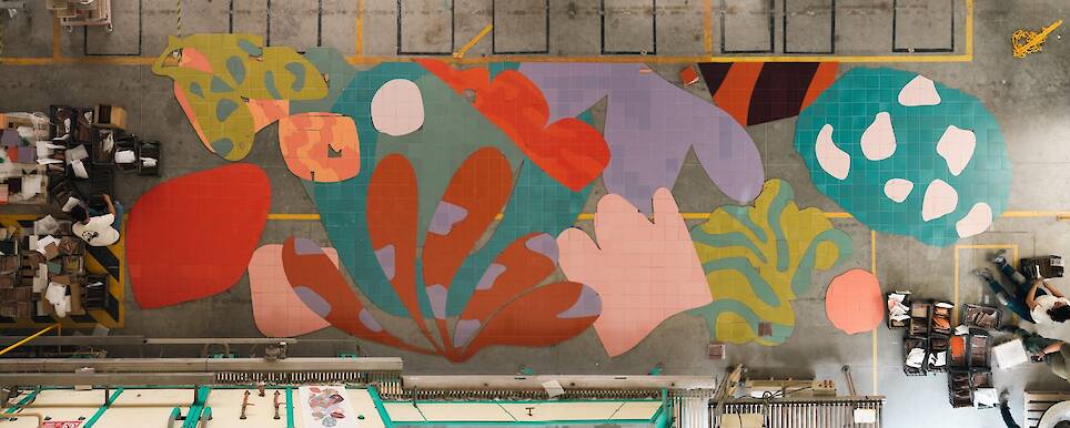 In Guadalajara, a Ceramic Tile Mural Mimics a Sun-Drenched Ecosystem