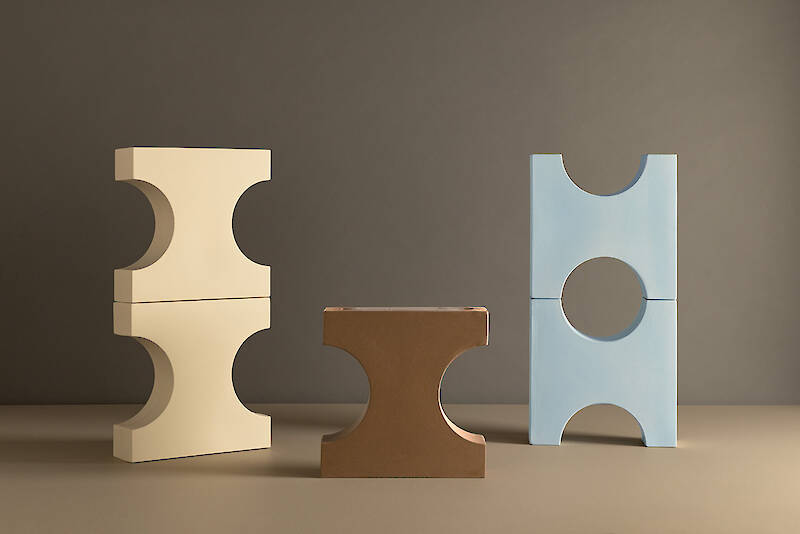 Note Design Studio Turns-Two Dimensional Mutina Tiles into Geometric Bricks