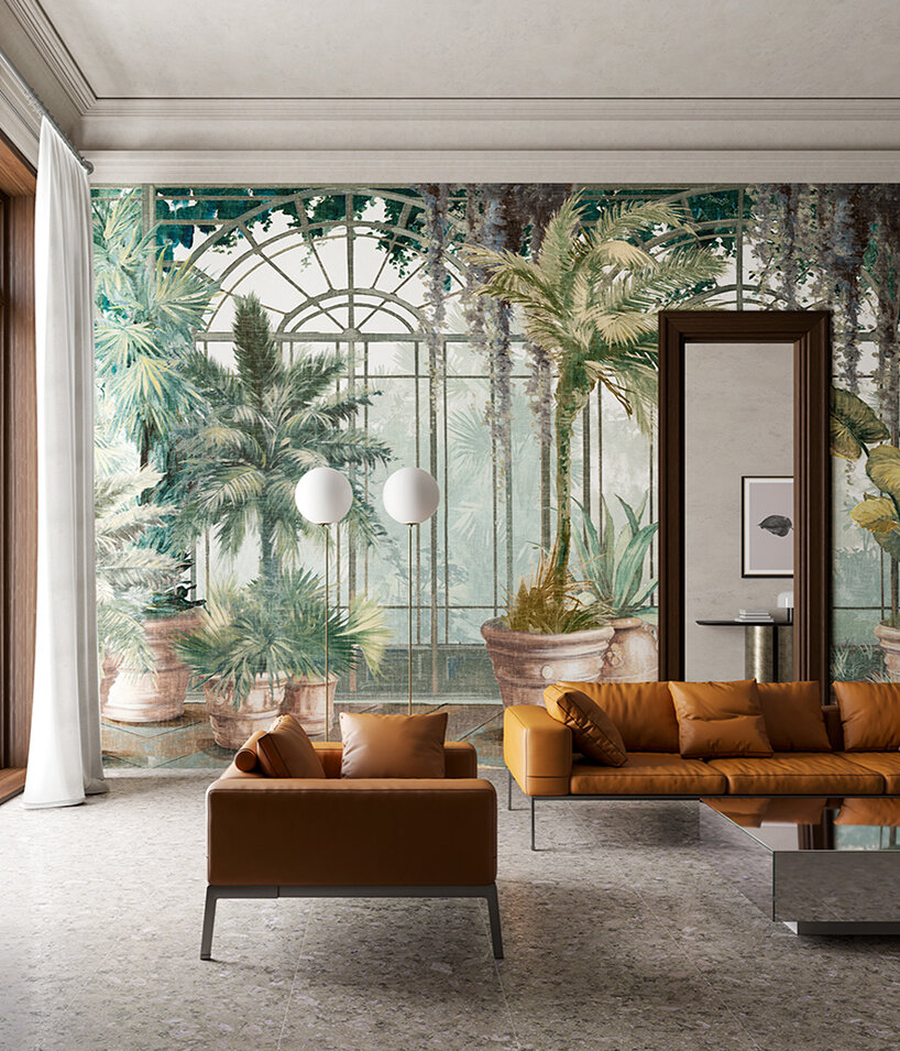 Exotic and painterly vistas unfold across inkiostro bianco’s fine art wallpapers