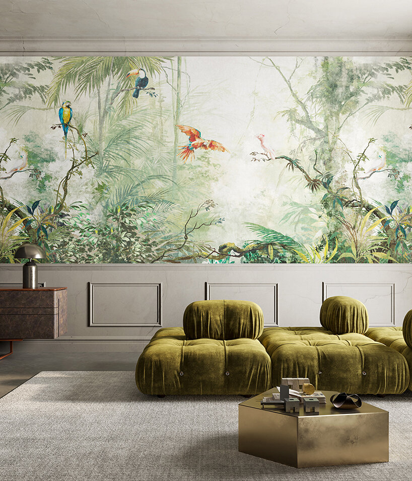Exotic and painterly vistas unfold across inkiostro bianco’s fine art wallpapers