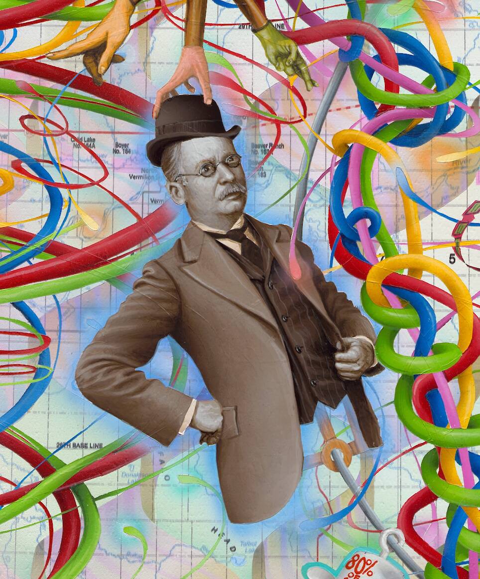 A Visual Cacophony of People, Places, and Things Fill Chris Millar’s Mixed-Media Paintings