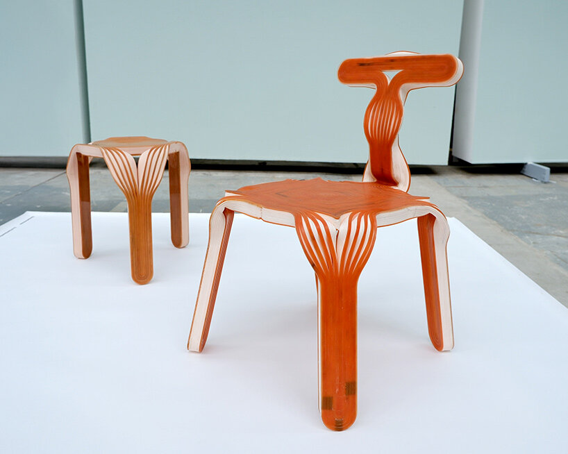 Hand-bent after 3D printing, oberdoerfer & krebs’ seating rethinks digital fabrication