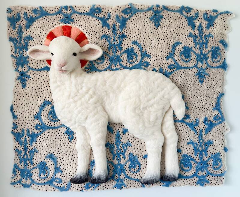 Animals and Ornament Emerge from Felted Wool in Holly Guertin’s Textiles