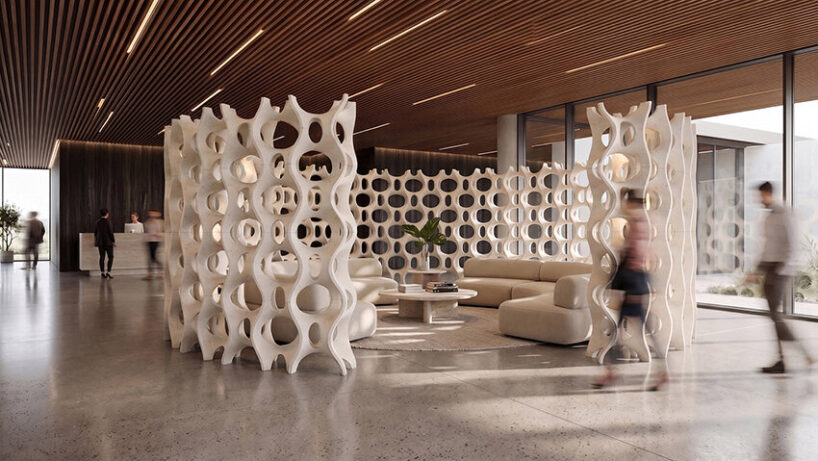 Robotic carving transforms reclaimed stone waste into porous modular system