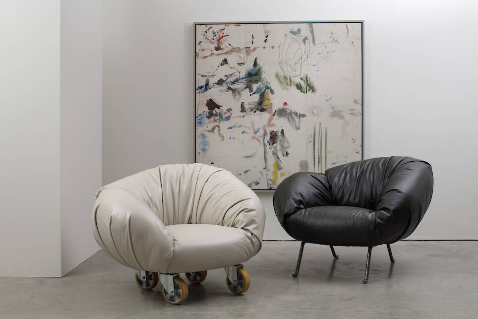 Faye Toogood unveils ‘Bone, Roll, Slump’, a swollen, sculptural furniture collection that feels...