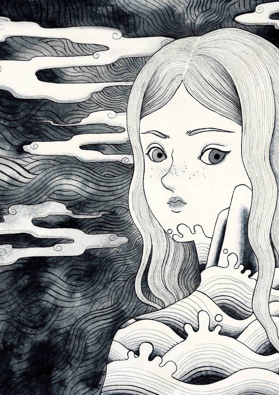Korea’s Coastal Folklore Surfaces in Jeongmin Lee’s Ink Illustrations