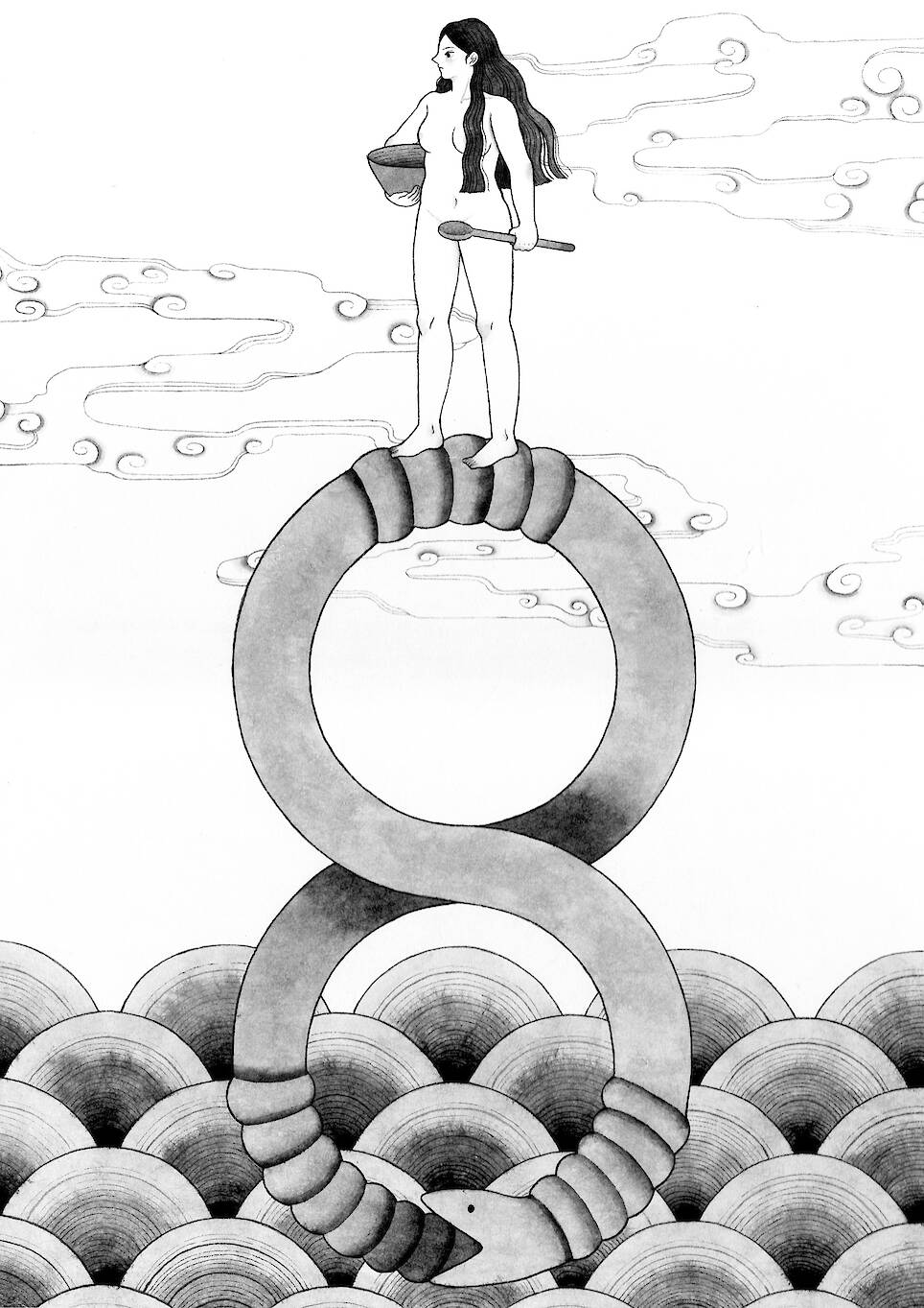 Korea’s Coastal Folklore Surfaces in Jeongmin Lee’s Ink Illustrations
