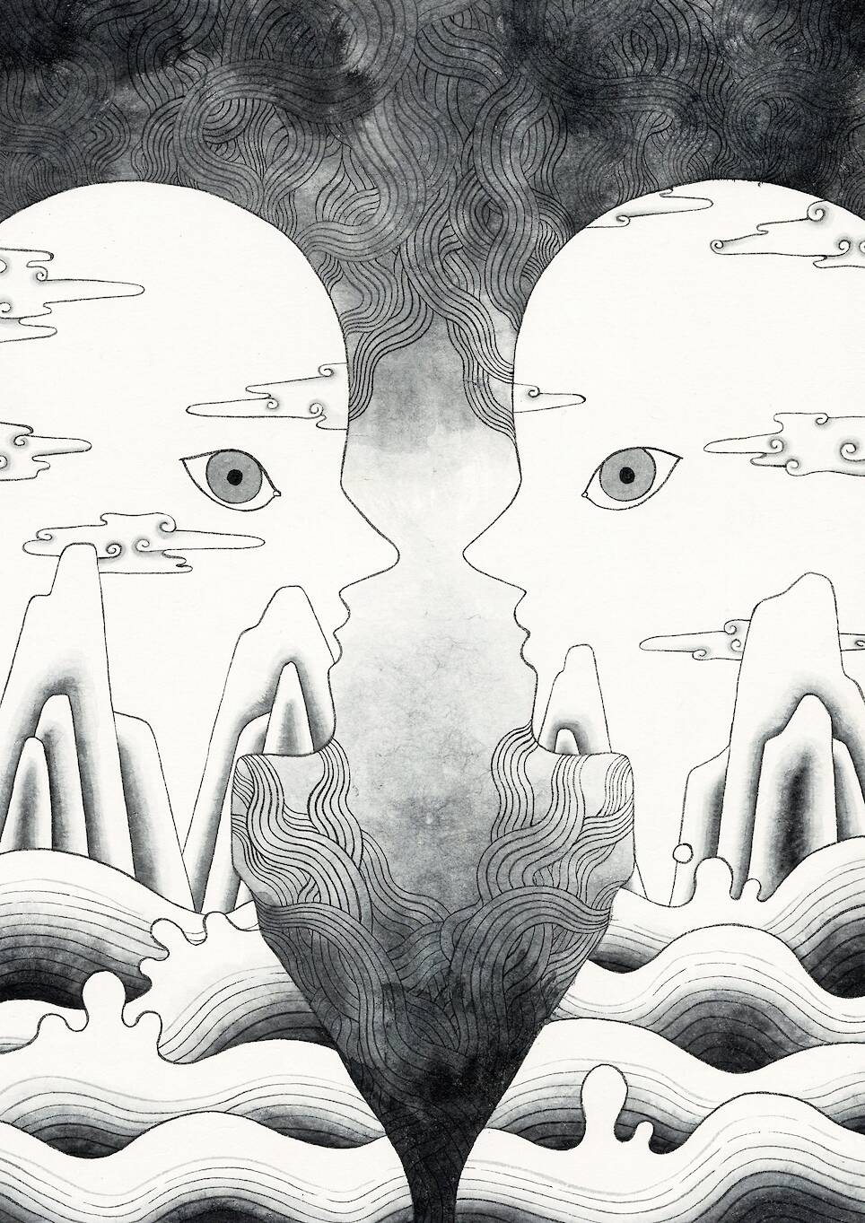 Korea’s Coastal Folklore Surfaces in Jeongmin Lee’s Ink Illustrations