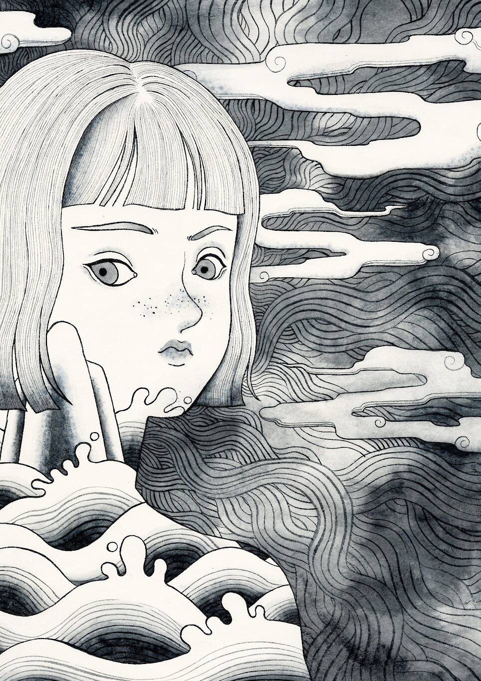 Korea’s Coastal Folklore Surfaces in Jeongmin Lee’s Ink Illustrations