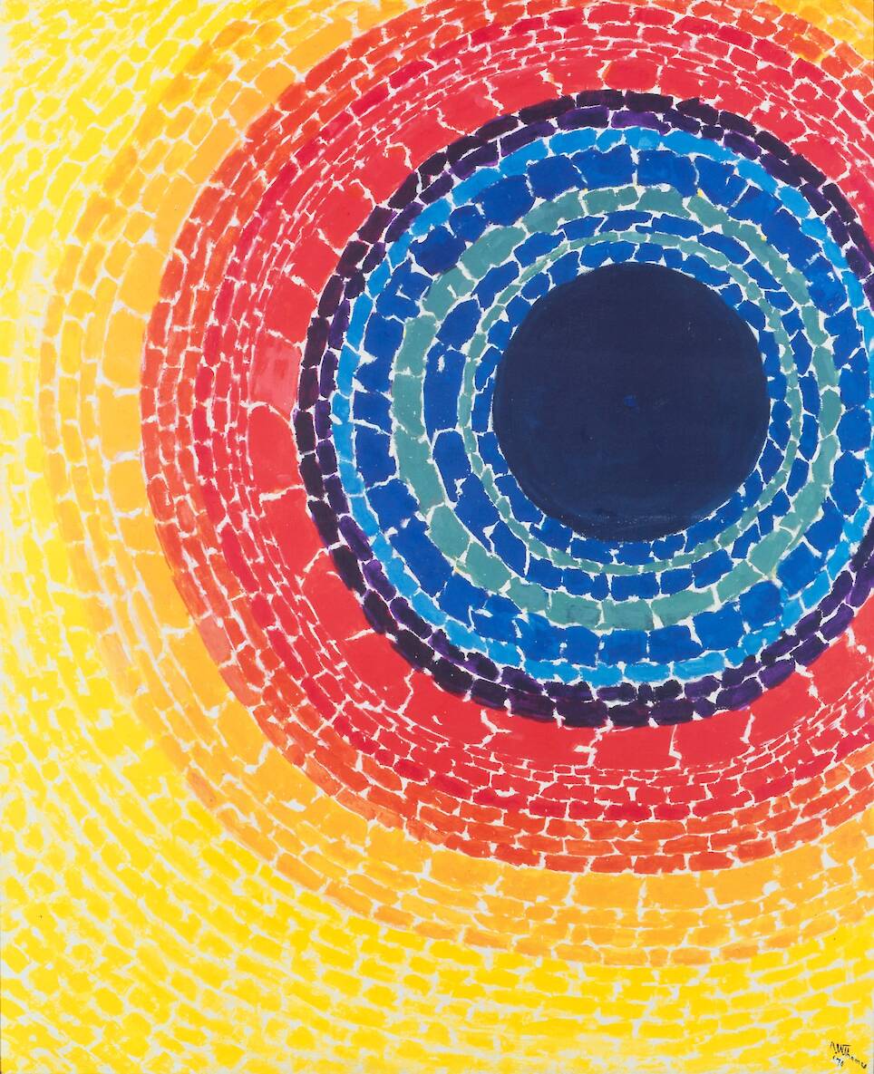 Alma Thomas, “The Eclipse” (1970), acrylic on canvas, 62 x 49 ¾ inches