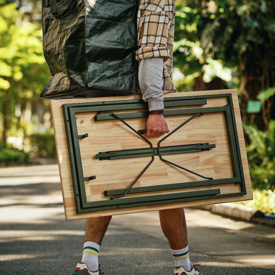 <p>The lightweight table lends itself to moving home or around your space</p>