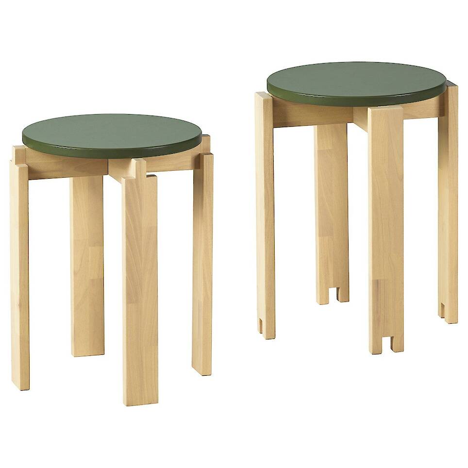 KompishÄng Stool, Set of 2 - Birch 46 Cm