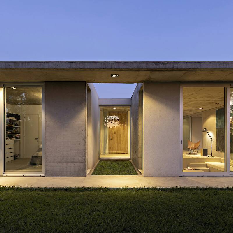 The Sunken Living Room in This Concrete Buenos Aires Home Looks Surprisingly Cozy