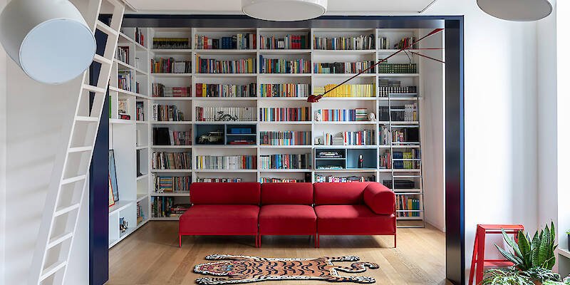 Blue portals and brick vaults shape DKA’s apartment renovation in rome