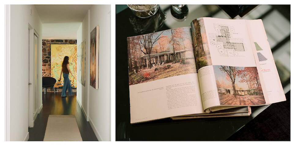 The house was featured in a January 1958 issue of House Beautiful (pictured right). Emma (pictured left) and her family keep a stack of original copies of the issue on their cof