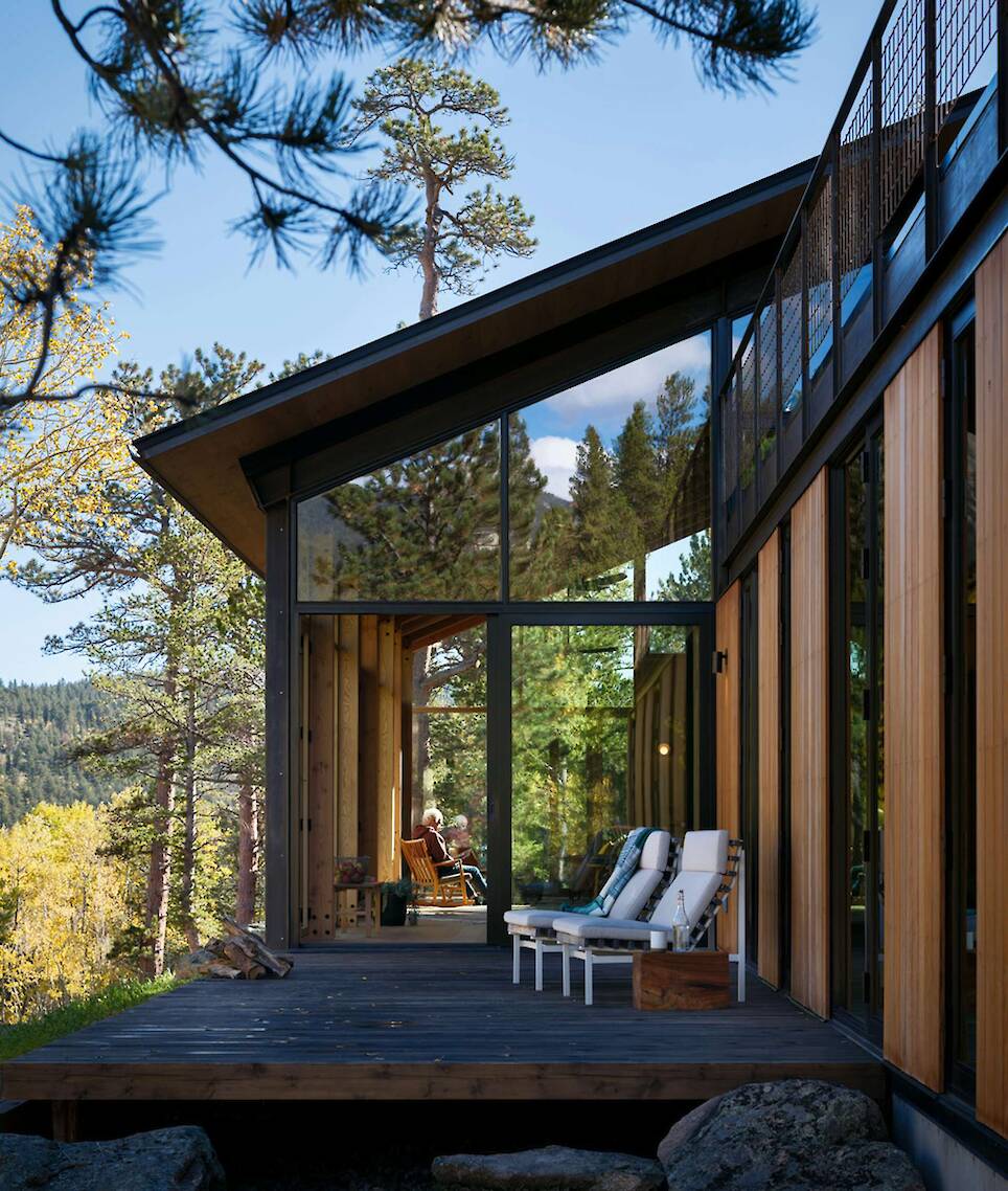 The Roof Also Forms a Wall at This Soaring Colorado Cabin - Photo 6 of 17 -