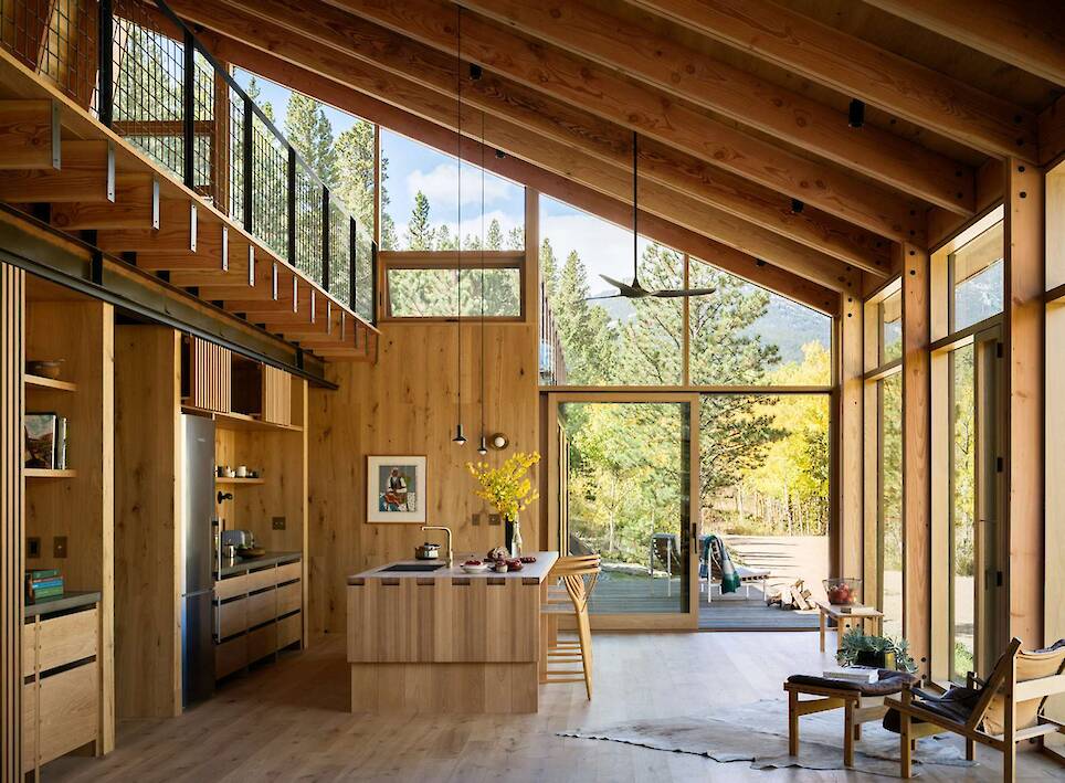 The Roof Also Forms a Wall at This Soaring Colorado Cabin - Photo 13 of 17 -