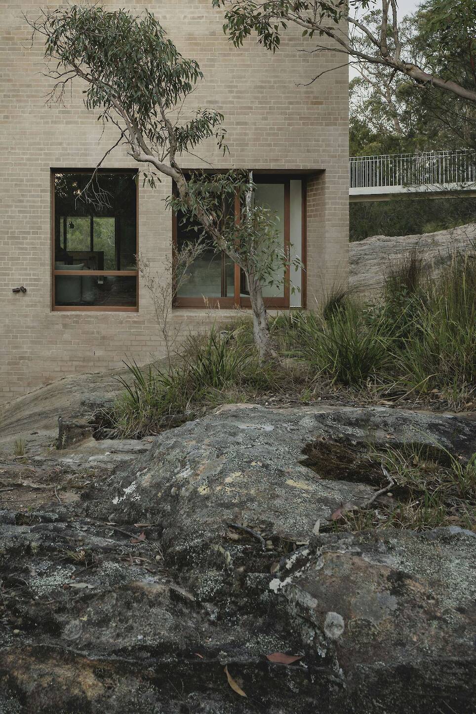 At an Australian Home Built Into a Cliff, You Enter Via the Footbridge - Photo 3 of 12 -