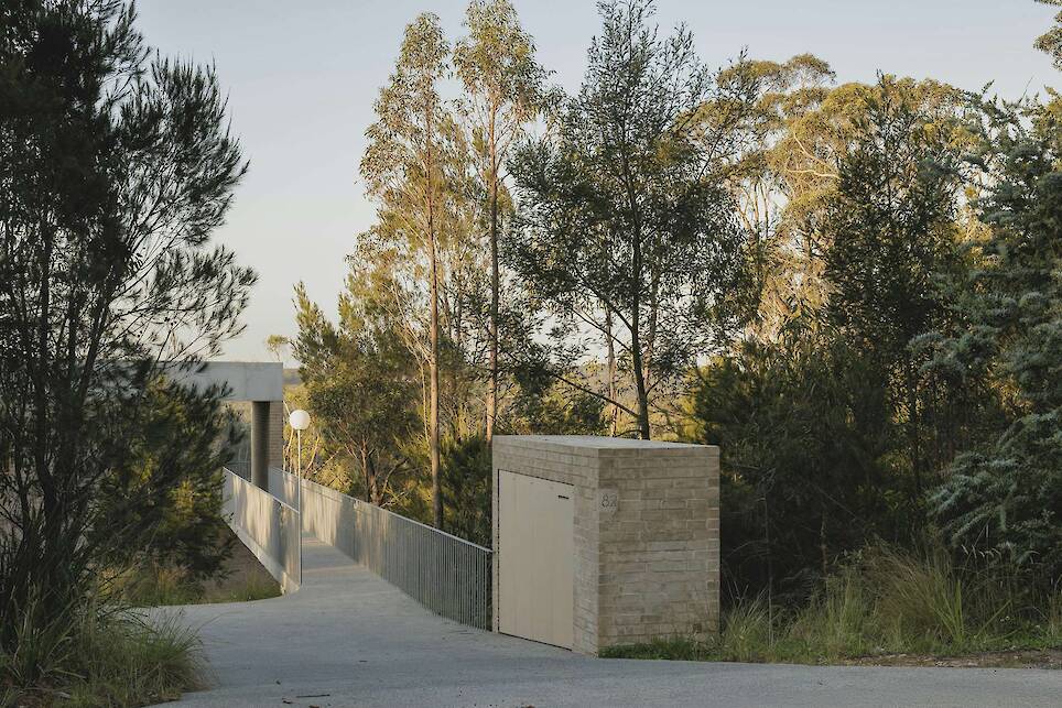 At an Australian Home Built Into a Cliff, You Enter Via the Footbridge - Photo 1 of 12 -