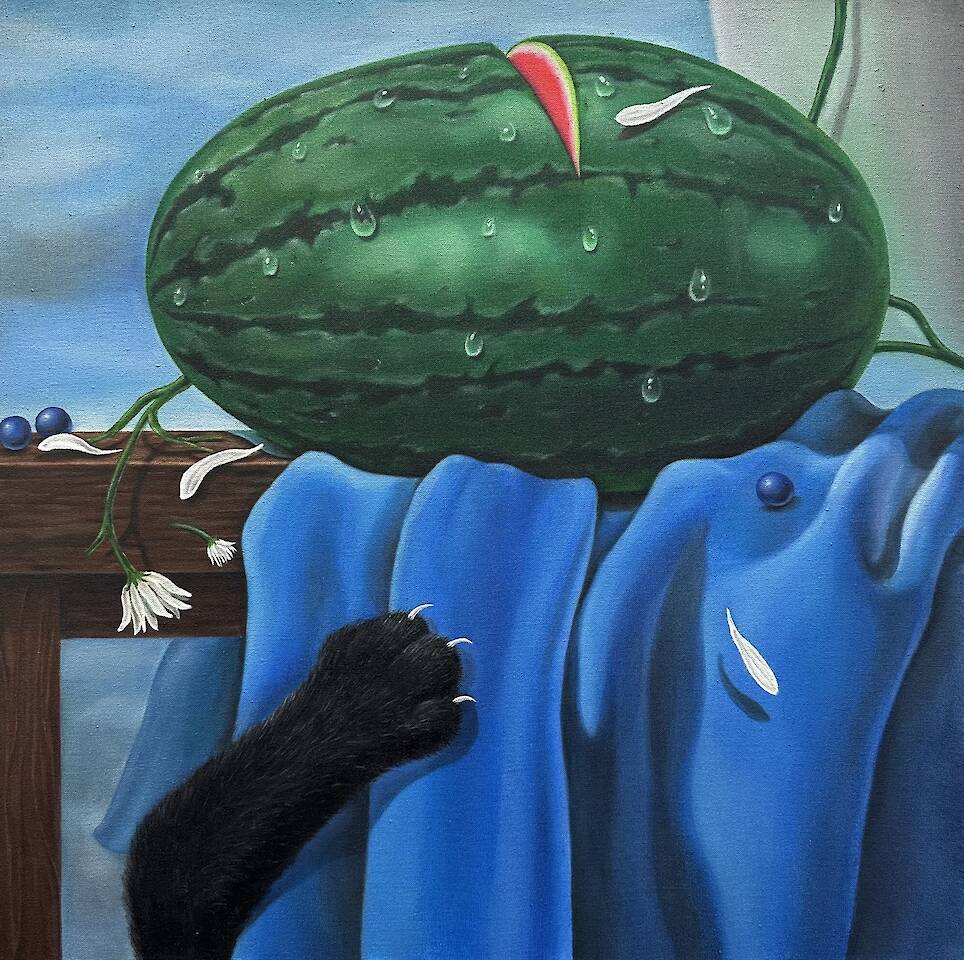 “Summer Reverie” (2026), oil on linen, 60 x 60 centimeters