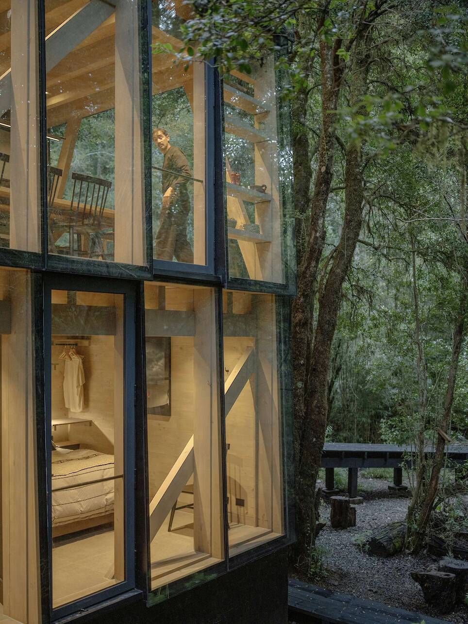 Almost Every Wall Is Glass at This Prefab Cabin in a Chilean Rainforest - Photo 4 of 17 -