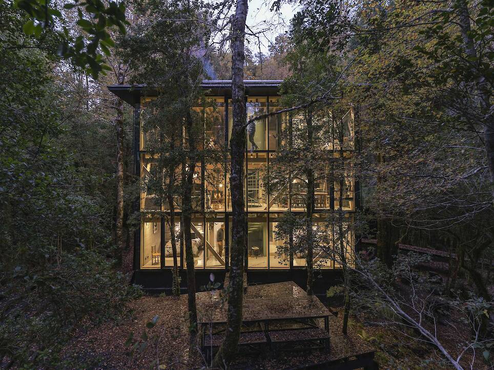 Almost Every Wall Is Glass at This Prefab Cabin in a Chilean Rainforest - Photo 1 of 17 -