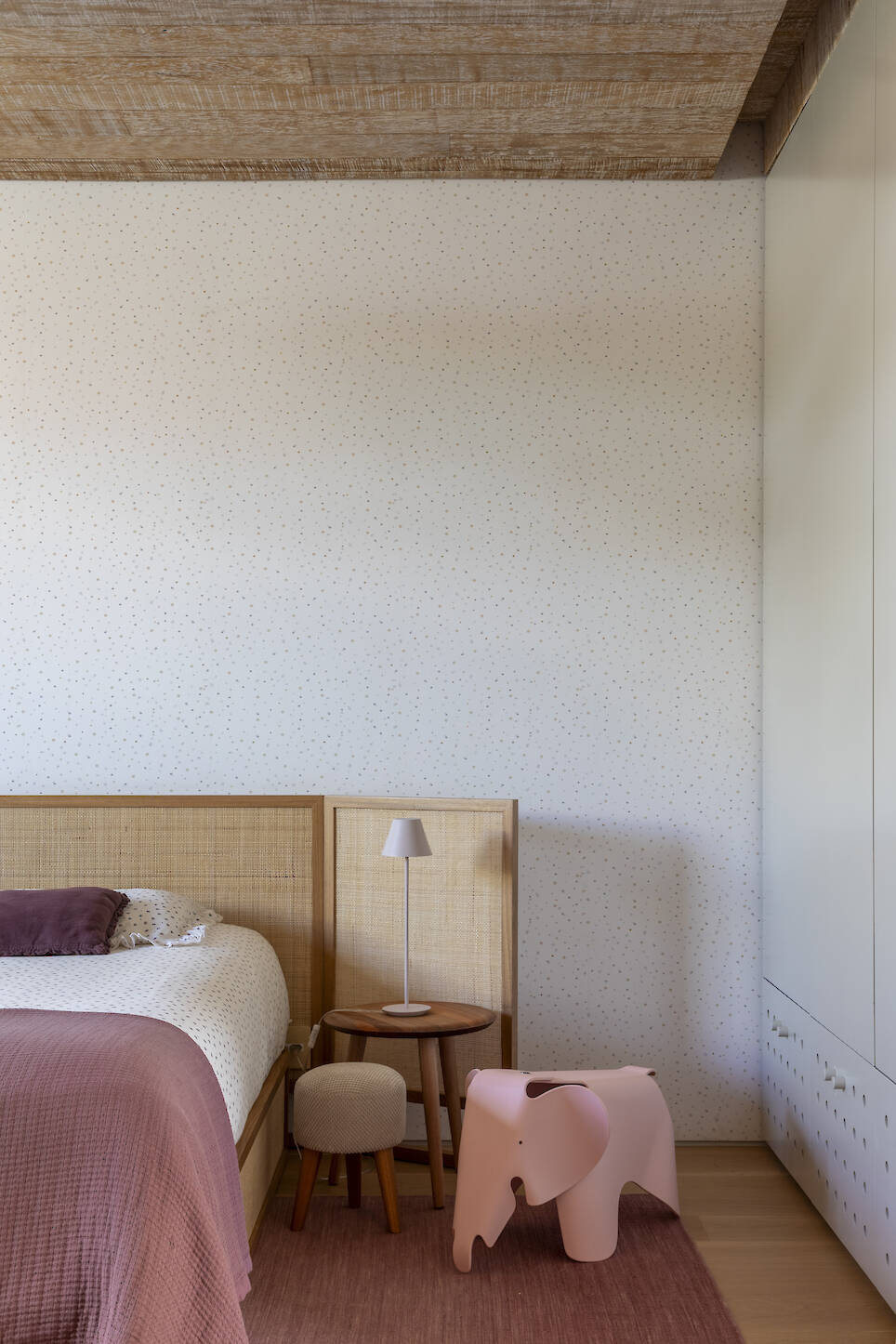 Details of the timber-clad interior