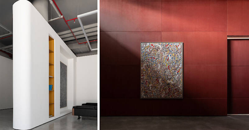 Dubai Gallery Pairs Open White Exhibition Halls with a Concealed, Brick-Toned Museum Room