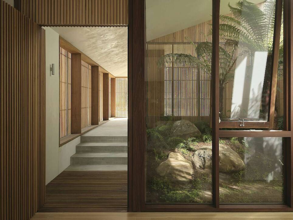 Floor-to-Ceiling Glass Sliders Peel Back Entire Walls at This Rammed Earth Home in New Zealand - Photo 6 of 18 -