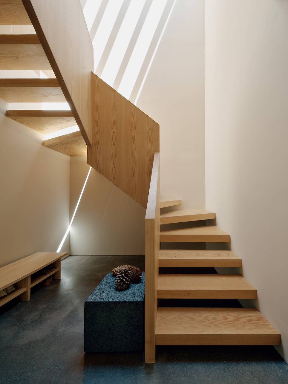 Precita House, San Francisco, a warm, natural-feeling home using timber and neutral colours