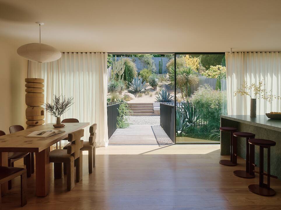 Precita House, San Francisco, a warm, natural-feeling home using timber and neutral colours