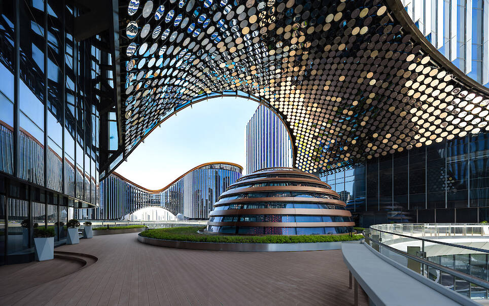 Indoor and outdoor spaces were designed as spaces for people to meet