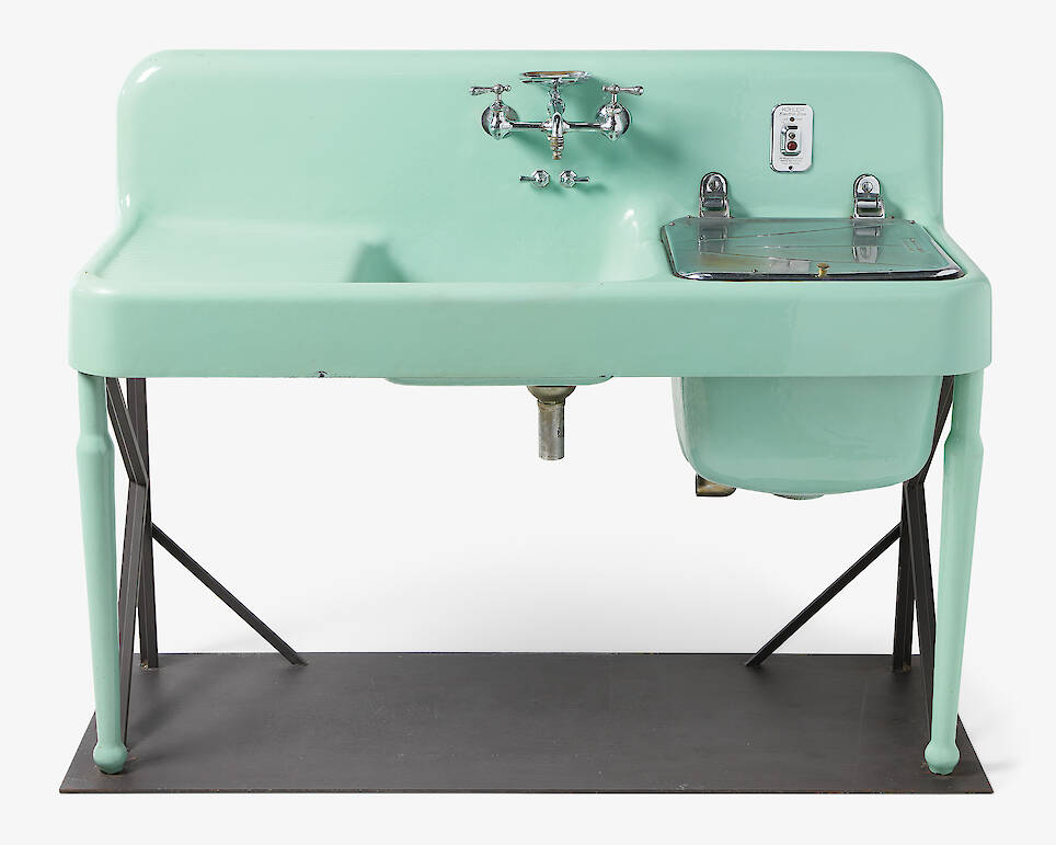 <p>Frank G. Brotz for Kohler Co., Electric Sink, introduced 1926_ this example 1928</p>