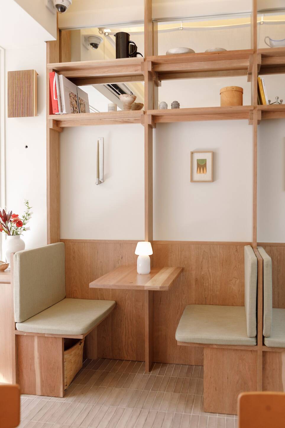 Wood was used throughout the space