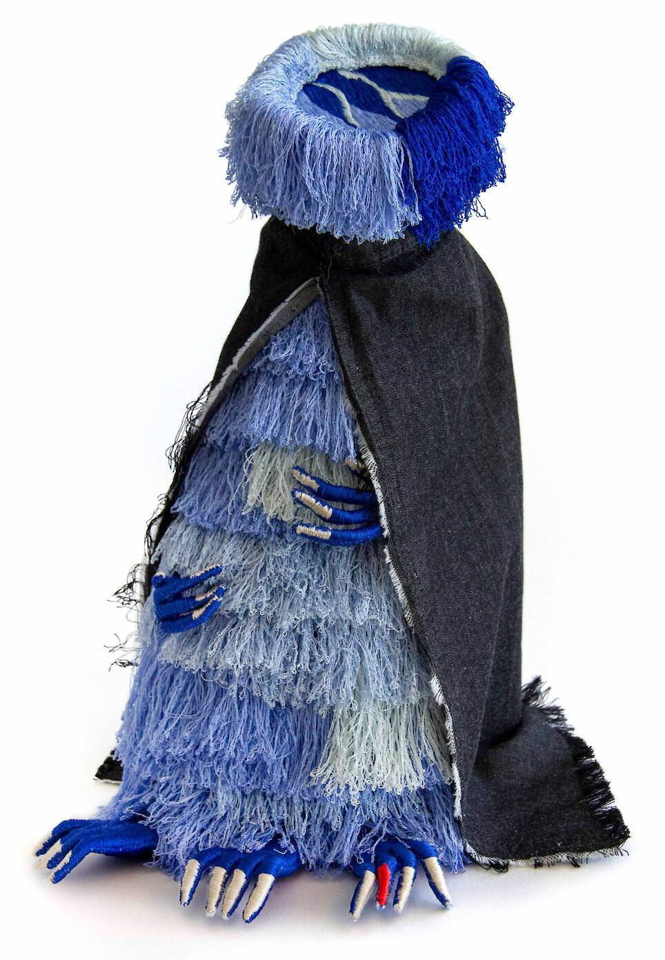 “Dusk Dokkaebi” (2022), viscose thread embroidery, textiles, and wire, 23 x 32 x 23 cetimeters