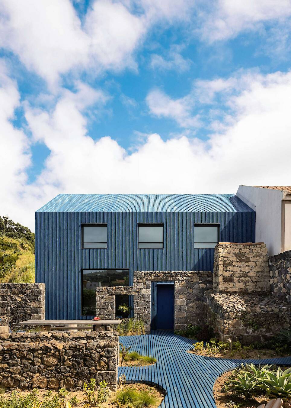 Recycled Marine Plastic Covers This Former Whaler’s Tavern Turned Home in the Azores - Photo 1 of 17 -