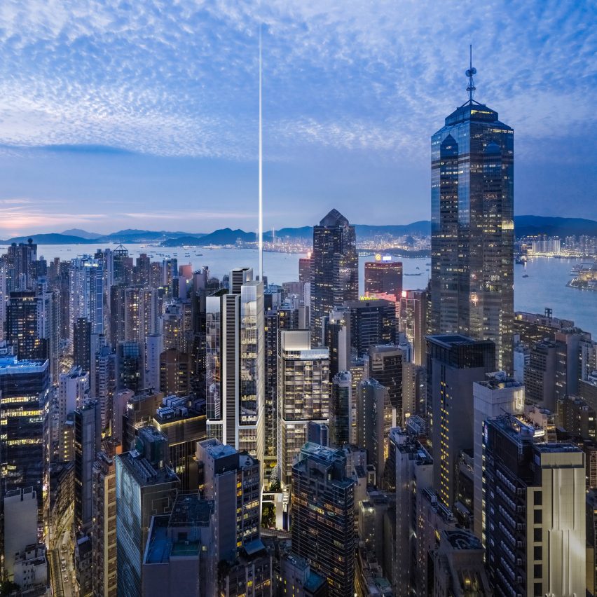 Glass-clad skyscraper in Hong Kong
